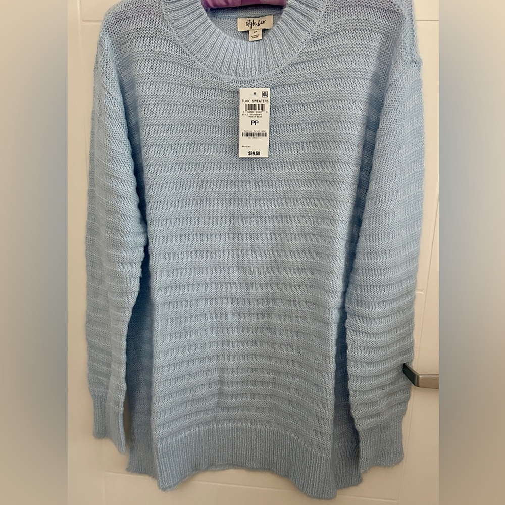 Frozen Blue Tunic Sweater